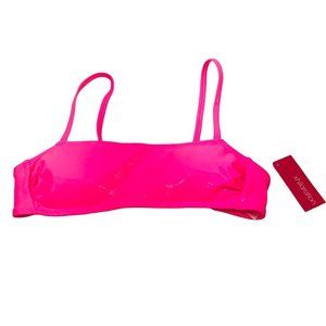 Xhilaration Women's Size Small 0-2 Shiny Bikini Swim Top Shiny Bright Pink New
